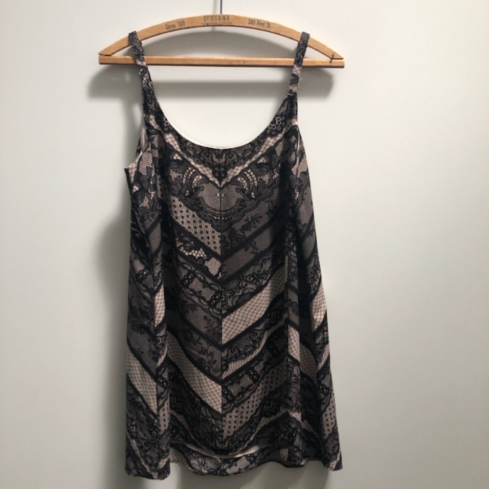 CAbi Black and Cream Lace-Patterned Camisole - Picture 5 of 5